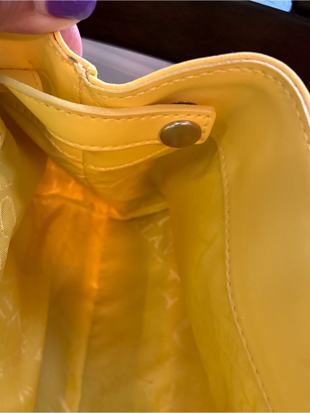 Furla Yellow Perforated Spiral Shoulder Bag - Picture 5 of 7